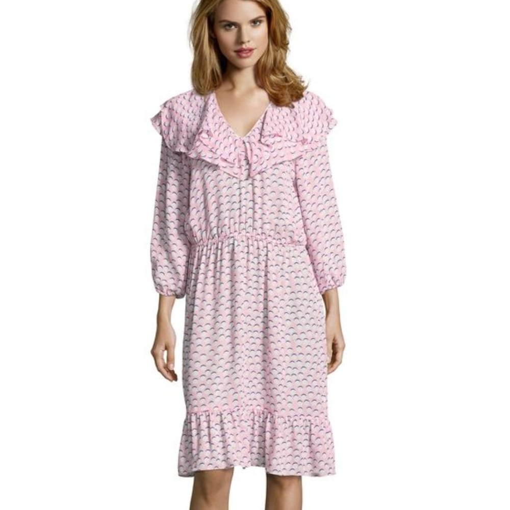 *Store Closing Sale*  Tucker Long Sleeve Ruffle Dress Vintage Pet Polka